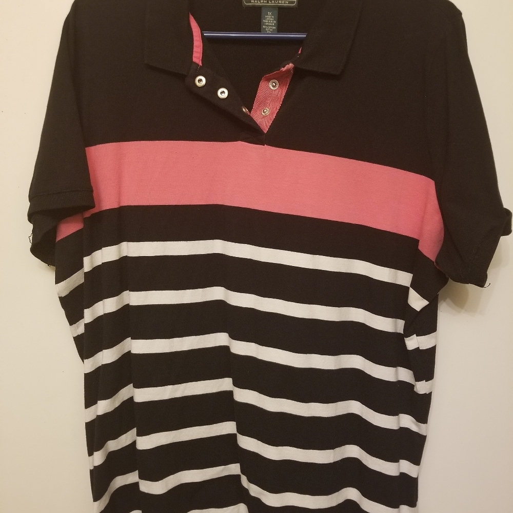 CLEARANCE - Ralph Lauren Plus Golf Striped Polo
